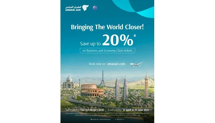 Oman Air launches global sale with 20% fare discount