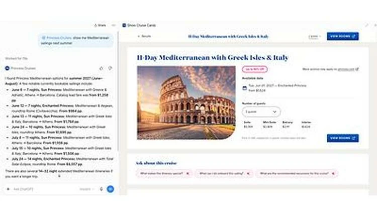 Princess Cruises launches AI-powered cruise planning app