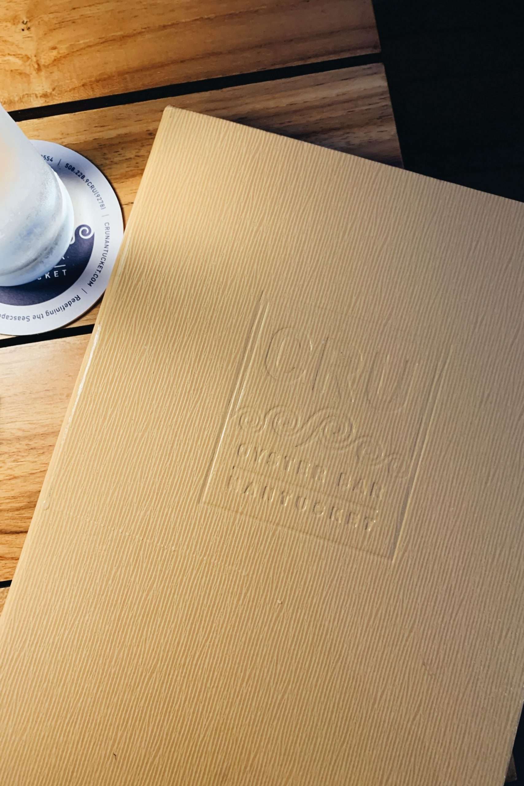 Cru Nantucket menu