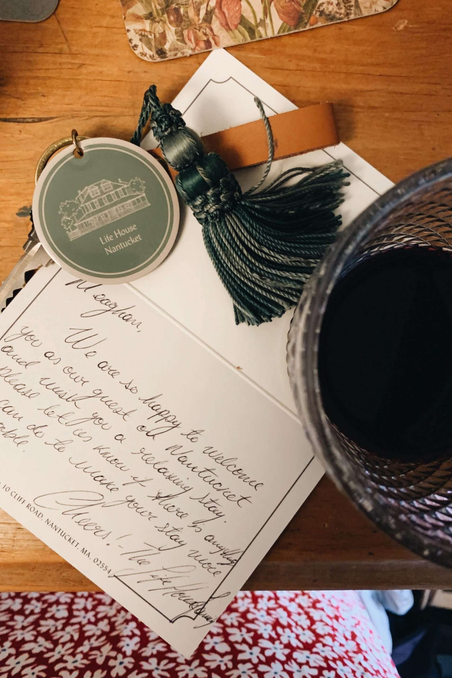 Personal note from Life House Nantucket