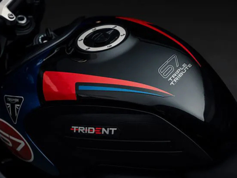 2026 Triumph Trident 660 Triple Tribute tank badge