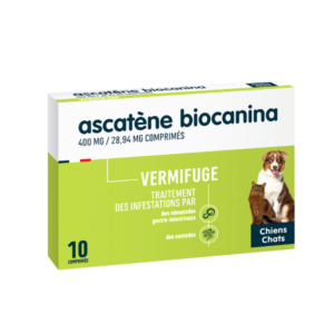 Ascatène – 400 mg / 28,94 mg – Vermifuge – Chien et chat – BIOCANINA