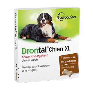 Drontal Dog XL - Dewormer - 2 tablets - VETOQUINOL - Produits-veto.com