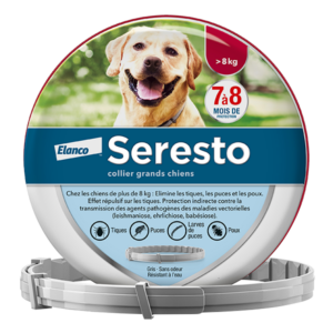 Seresto - Grand chien - Supérieur à 8 kg - Collier - Puces - ELANCO - Produits-veto.com