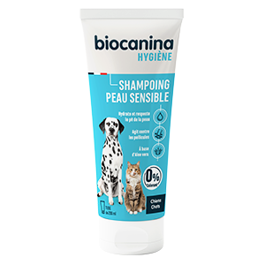 Shampoo - Pele sensível - hidratante - Cão e Gato - 200 ml - Biocanina - Produtos-veto.com