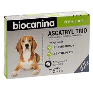 アスカトリル トリオ - 駆虫薬 - 犬 - 2 錠 - Biocanina - Produits-veto.com