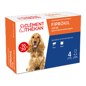 Fiprokil 134 mg - Spot-on - Fipronil - de 10 a 20 kg - Antiparasitário - Cão - Clément Thékan - Produtos-veto.com