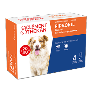 フィプロキル 268 mg - スポットオン - フィプロニル - 20 ～ 40 kg - 抗寄生虫薬 - 犬 - Clément Thékan - Produits-veto.com