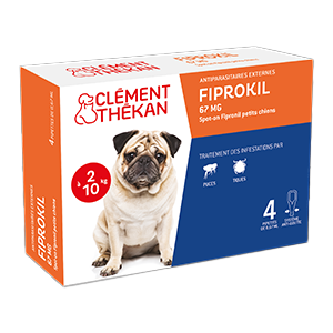 Fiprokil 67 mg - Spot-on - Fipronil - de 2 a 10 kg - Antiparasitário - Cão - Clément Thékan - Produtos-veto.com