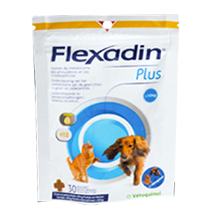 Flexadin plus - Podpora kloubů - artróza - Pes do 10 kg - 30 kousnutí - VETOQUINOL - Products-veto.com