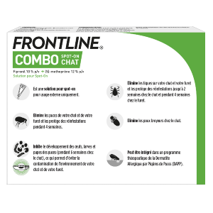 Prix de Frontline combo chat anti-puces et tiques - 3 pipettes, avis,  conseils