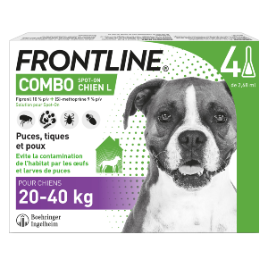Frontline Combo - Anti-puces - L - 4 pipettes - Produits-veto.com