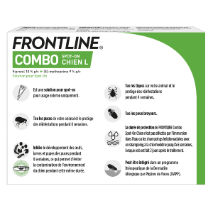 Frontline Combo – Anti-puces – L – de 20 à 40 kg – 4 pipettes – BOEHRINGER INGELHEIM