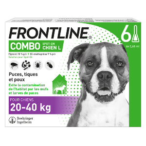 Frontline Combo - Anti-puces - L - 6 pipettes - Produits-veto.com