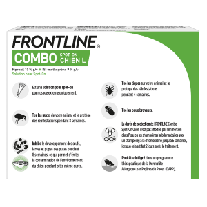 Frontline Combo - Anti-puces - L - 6 pipettes - back - Produits-veto.com