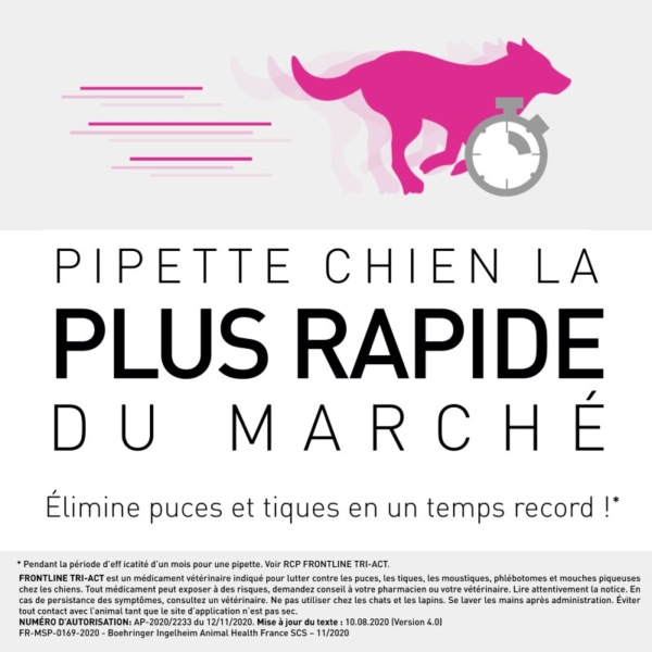 Frontline - Tri-Act - Pipette chien la plus rapide du marché - Produits-veto.com