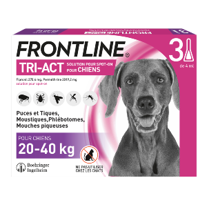 Frontline Tri-act - Anti-puces - Chien L - 3 pipettes - Produits-veto.com