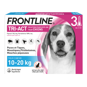 Frontline Tri-act - Anti-puces - Chien M - 3 pipettes - Produits-veto