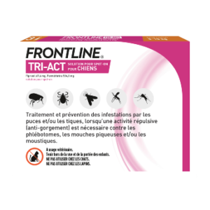 Frontline – Tri-Act S – de 5 à 10 kg – Anti-puces – 3 Pipettes – BOEHRINGER INGELHEIM