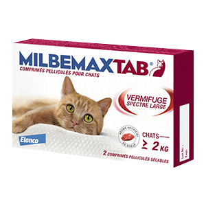 Milbemax Vermifuge Pour Chats 2x10 Comprimés Pelliculés