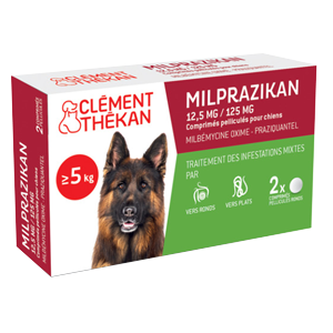 Milprazikan - Perro - Vermífugo - > 5 kg - Clément Thékan - Products-veto.com