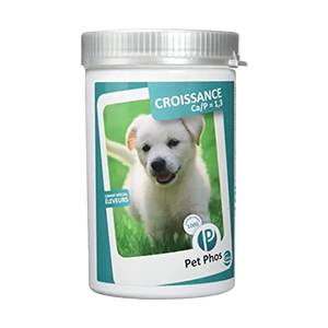 Pet Phos Growth - Cálcio, Fósforo e Vitaminas - Cachorros e cadelas - CA/P=1,3 - 100 comprimidos - CEVA - Produtos-veto.com