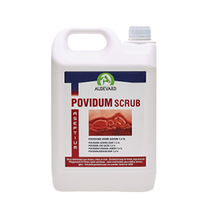 Povidum Scrub - Disinfectant soap - Horse - 5L container - Audevard - Produits-veto.com