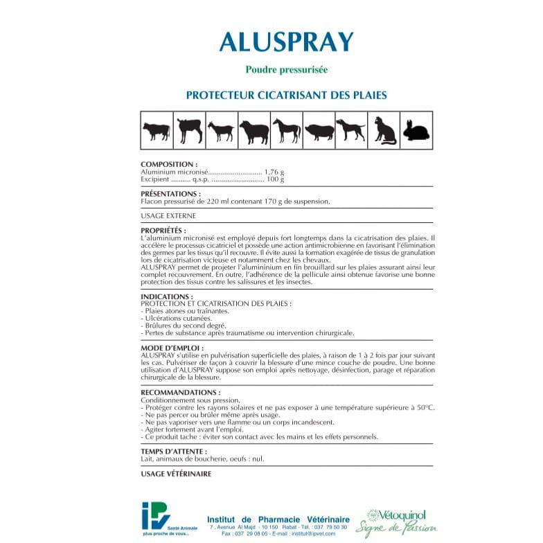 Alu-farm (Alu spray) treatment of wounds for animals 150 ml