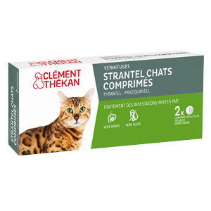 Strantel Cat - Vermifuge - 2 comprimidos - Clément Thékan - Produtos-Veto.com