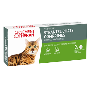 Strantel Cat - Cat Dewormer - 2 Compresse - Clément Thékan