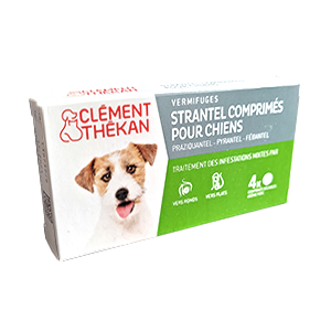 Strantel - Praziquantel - Vermífugo - Cães - 4 comprimidos - Produtos-veto.com