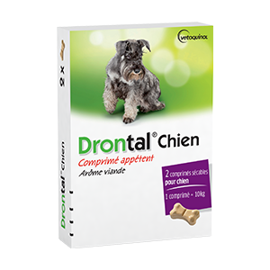 Drontal Dog - Vermífugo - 2 comprimidos - VETOQUINOL - Produits-veto.com