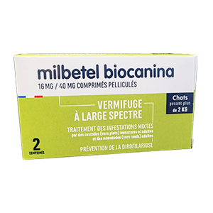 Milbetel Biocanina Vermifuge Chat 2 comprimés