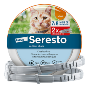 Seresto - anti-puces - Chat et Chaton - Collier - Lot de 2 - ELANCO - Produits-veto.com