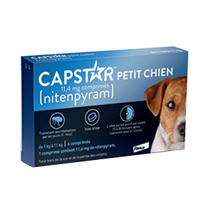 Capstar - Anti-puces - Petit Chien - 11,4 mg - Elanco - Produits-veto.com