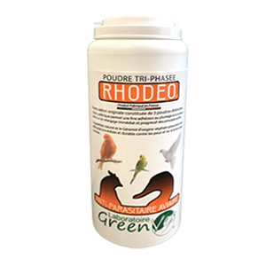 Rhodeo poudre - Antiparasitaire aviaire - 125 g - GreenVet - Produits-veto.com