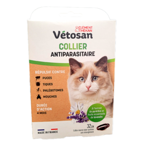 Collier Antiparasitaire – Vétosan – Répulsif chat – 32 cm – CLÉMENT THÉKAN