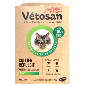 Coleira Repelente - Controle de Pragas - Gatos - Clément Thékan - Produtos-veto.com