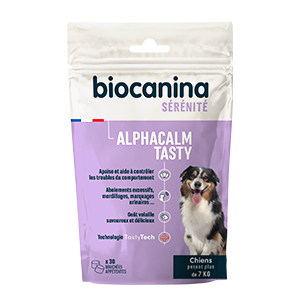 Alphacalm Tasty - Dog stress and anxiety - 30 bites - BIOCANINA - Products-veto.com