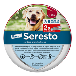 Seresto - Collar antipulgas - Perro Grande - 70 cm - Juego de 2 - ELANCO