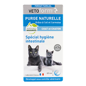 VETOFORM - Purga naturale - Igiene intestinale - Gatto e gattino - Compresse - DAZONT - Produits-veto.com