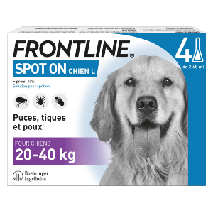 Frontline - Anti-puces - Spot On - Chien - L - 4 pipettes - Produits-veto.com