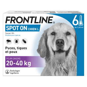 Frontline - Antipulgas - SpotOn - Dog - L - 6 pipetas - Produtos-veto.com