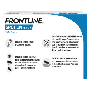 Frontline Spot On™ - Pipettes anti-tiques, puces et poux pour chiens -  Merial / Direct-Vet