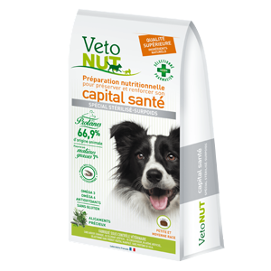 Dry food - Sterilized & overweight dog - VETONUT - Front side - Products-veto