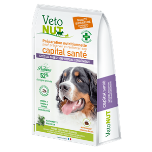 Vetonut - Croquettes Grand Chien - Spécial digestion - Hypoallergénique - 4kg - Produits-veto.com