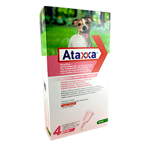 Ataxxa – Anti puces et tiques – Chien – 4 pipettes – de 4 kg à 10 kg – KRKA