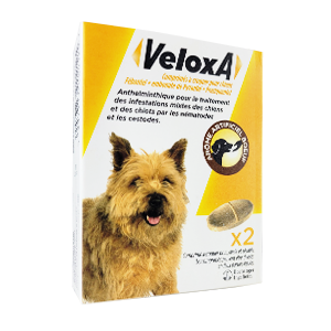 VeloxA - Vermifugo per cani da 2,5 a 30 kg - 2 compresse