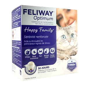 Feliway Optimum - Diffuseur + Recharge de 30 jours - Stress & Conflit - CEVA - Produits-veto.com