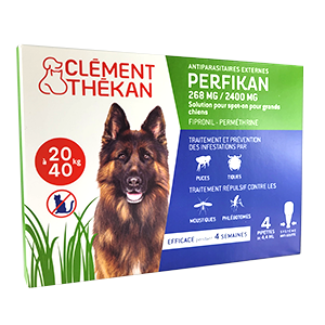 Perfikan - Antiparasitaires externes - 268 mg / 2400 mg - de 20 à 40 kg - Clément Thékan - Produits-veto.com